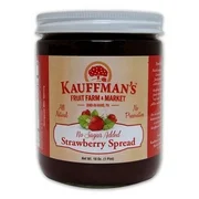 Kauffman's Strawberry Fruit Spread, No Sugar Added, 18 Oz. Jar (Pack of 2)