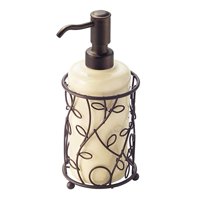 InterDesign Twigz Ceramic Soap Pump, Vanilla/Bronze