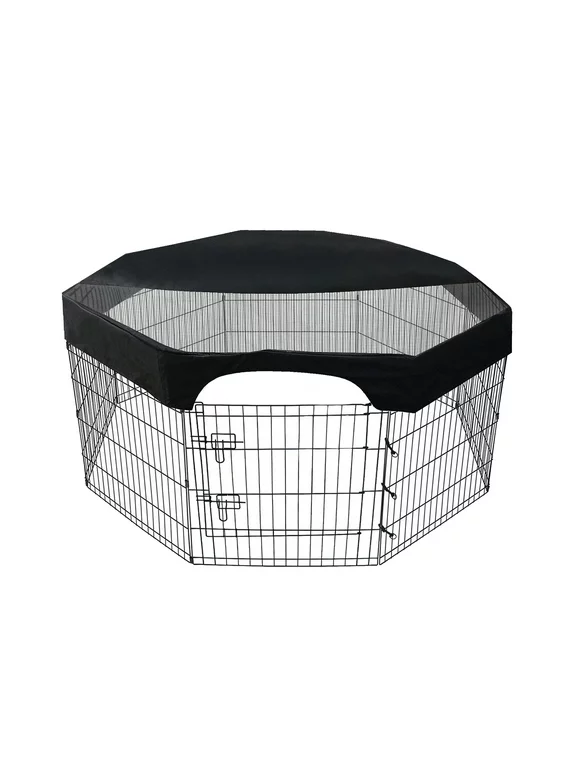 ametoys 8 Panels Octagonal Pet Fence Mesh Cover Dog Playpen Sun Protection Shade Cover Waterproof Dog Playpen Cover Playpen Not Include