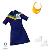 Barbie Clothes: Outfit Inspired by Olympic Games Tokyo 2020 Doll, Dress with Visor and Sneakers, Gift for 3 to 8 Year Olds