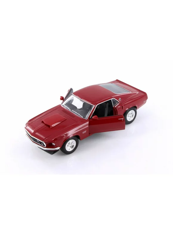 1969 Ford Mustang Boss 429 Hardtop, Red - Welly 24067WR - 1/24 scale Diecast Model Toy Car