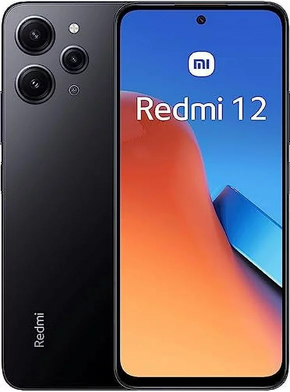 Xiaomi Redmi 12 4G LTE (128GB + 4GB) Factory Global Unlocked 6.67" 50mp Triple Camera (for Tmobile/Metro/Mint/Tello in US Market and Global) (Midnight Black)