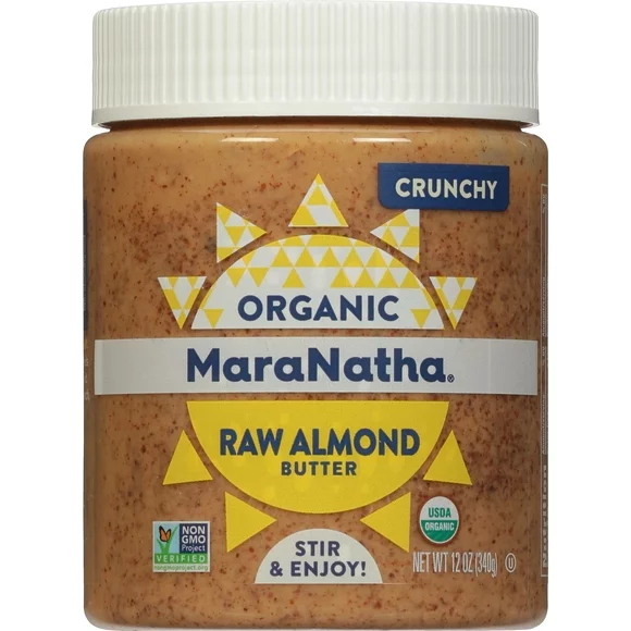 MaraNatha Organic Crunchy Raw Almond Butter Spread, 12 oz