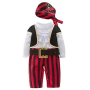 Infant Baby Boy Cap'N Stinker Pirate Halloween Costume 4 pcs Set (80/12-18 Months)