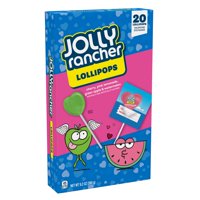 Jolly Rancher, Valentine's Assorted Flavor Candy Lollipops, 20 Count, 9.2 Oz.