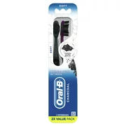 Oral-B Charcoal Toothbrush, Soft Charcoal Bristles, 2 ct