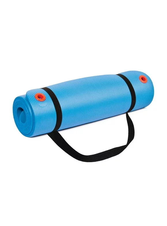 Body Sport Personal Exercise Mat, Blue, 1/2" x 24" x 72"