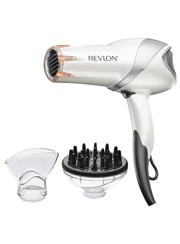 Revlon Pro Collection Infrared Hair Dryer, Pearl Blow Dryer with Concentrator and Diffuser