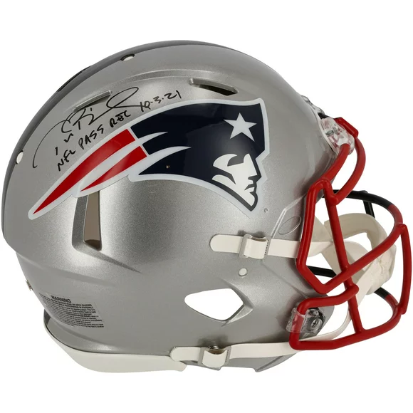 Tom Brady Tampa Bay Buccaneers & New England Patriots Autographed Riddell Half & Half Speed Authentic Helmet with "NFL