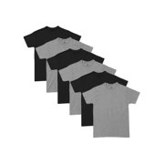 Yana Men's Value Pack Assorted Crew T-Shirt Undershirts, 6 Pack