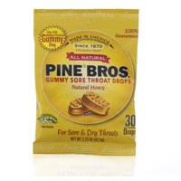 Pine Bros. Softish Throat Drops Value Pack, Natural Honey, 30 ea (Pack of 3)
