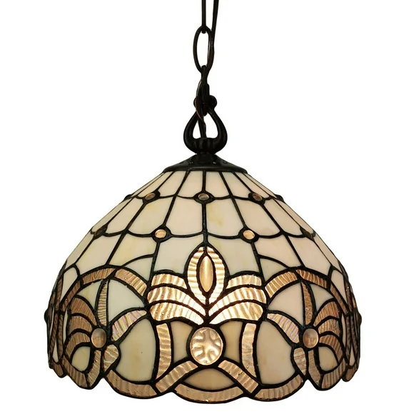 Tiffany Style Vintage Pendant Lamp - 12" Wide