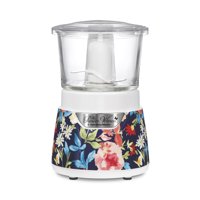 The Pioneer Woman Fiona Floral Stack & Press Glass Bowl Food Chopper, 3 Cup Capacity