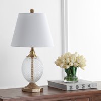 Safavieh Kaiden Modern Abstract 24 in. H Table Lamp, Clear/Brass Gold