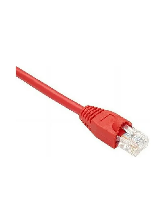 Unirise Cat.5e Patch Network Cable - 10 ft Category 5e Network Cable for Network Device - First End: 1 x RJ-45 Network - Male - Second End: 1 x RJ-45 Network - Male - Patch Cable - Shielding - Red