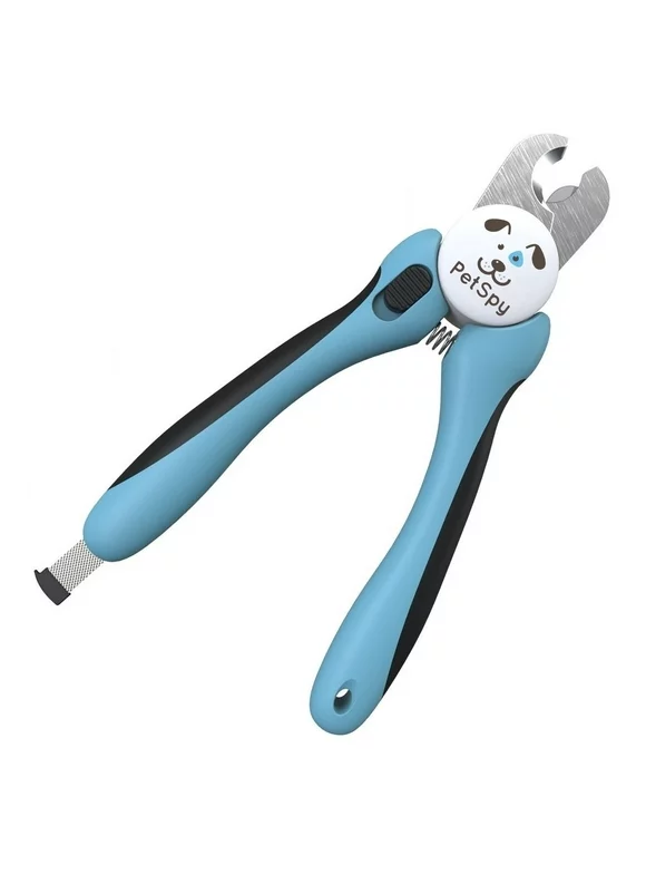 PetSpy Dog Nail Clippers and Trimmer with Quick Sensor - Razor Sharp Blades, Safety Guard to Avoid Overcutting, Free Nail File