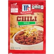 (4 Pack) McCormick Mild Chili Seasoning Mix, 1.25 oz