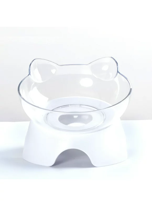 Pet Cat Dog Bowl Raised Cat Food Water Bowl with Detachable Elevated Stand Pet Feeder Bowl No-Spill, Adjustable Tilted Pet Bowl