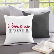 Personalized I Love Us Throw Pillow