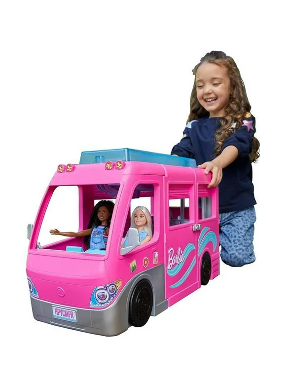 Barbie Doll DreamCamper Van Playset with Pets, Pool, Slide & Accessories, Toys For Ages 3 Years Old & up