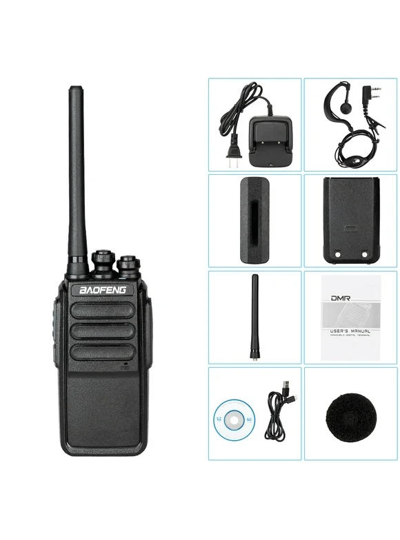 DM-V1 DMR 1024CH UHF 400-470MHz VOX SCAN Scrambler CTCSS/DCS Walkie Talkie Radio(The product has a risk of infringement on the Amazon platform)