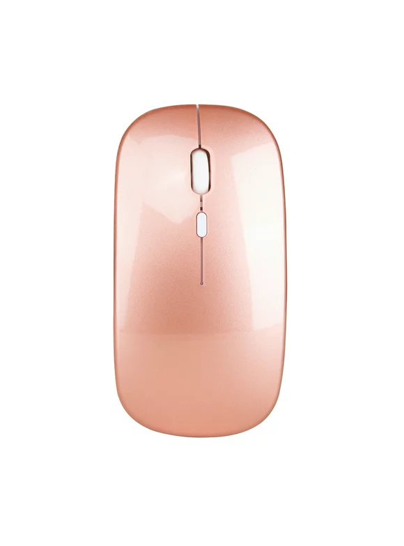 HXSJ Wireless 2.4G Mouse Ultra-thin Silent Mouse Portable and Sleek Mice Rechargeable Mouse (Rose Gold)