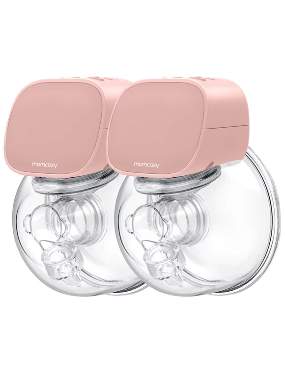 Momcozy Double Wearable Breast Pumps S9, Hands Free Electric Breast Pump 24mm Pink