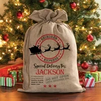 Special Delivery Personalized Burlap Santa Sack