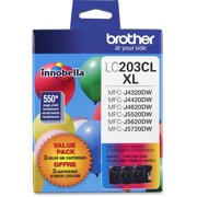 Brother Genuine OEM LC2033PKS 3-Pack High Yield (XL Series) Color Ink Cartridges (1 each of Cyan Mag