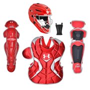 Under Armour Youth Baseball PTH Victory Catching Equipment Kit, Age 7 to 9 (Red)