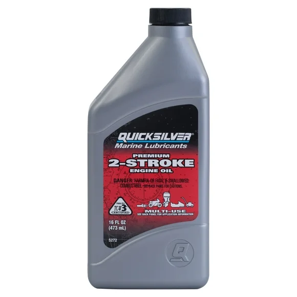 Quicksilver Premium 2-Stroke Engine Oil  Outboards, PWCs, Snowmobiles and Motorcycles - 1 Pint
