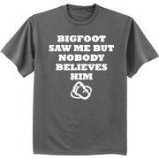 Funny bigfoot t-shirt Big and Tall tee for men