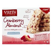 Vans Cranberry Almond Whole Grain Chewy Baked Snack Bars, 5 ea (Pack of 6)