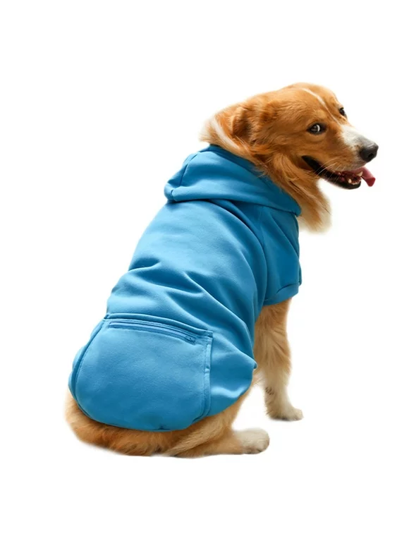 Dog Hoodie with Useful Pocket Small Dog Sweaters with Hat for Winter Warm Coat