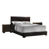 Coaster Conner 3PC Bedroom Set with Modern Panel Bed with Night Stand