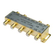 Monoprice 8-Way Coaxial Splitter, Gold Plated For Satellite/Cable TV Antenna