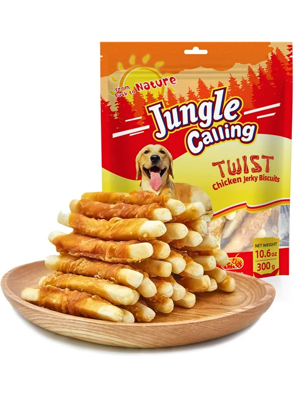 Jungle Calling Chicken Biscuits Dog Treats, Rawhide Free Soft Chewy Treats for Training Rewards
