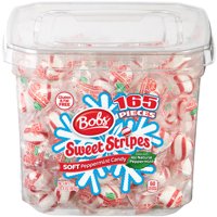 Bob's Sweet Stripes Peppermint Holiday Candy, 28.4oz Tub