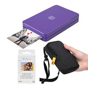 Lifeprint 2x3 Portable Photo and Video Printer (Purple) Travel Kit