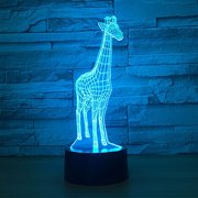 BRB Product _ Giraffe 3D Night Light Touch LED Table Desk Lamps 7 Color Changeable Desk Lamp Table Household Room Decoration Gift,B