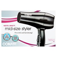 Conair 1875 Watt Mid-Size Dryer for Powerful Drying and Styling
