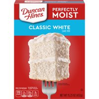 (2 pack) Duncan Hines Classic White Cake Mix, 15.25 oz Box
