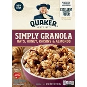 Quaker, Simply Granola, Honey, Raisins & Almonds, 28 oz Box