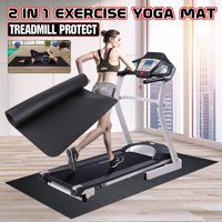 Non-Slip 70'' x 29'' Exercise Yoga Mat Gym Equipment Go Fit For Treadmill Bike Protect Floor Exercises Foldable