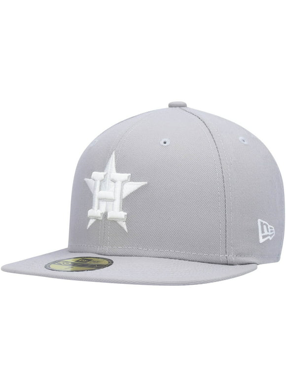 Men's New Era Gray Houston Astros White Logo 59FIFTY Fitted Hat