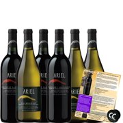 Ariel Cabernet & Chardonnay Non-Alcoholic Red & White Wine Experience Bundle with Chromacast Pop Socket, Seasonal Wine Pairings & Recipes, 6 Pack