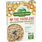 Cascadian Farm Organic, Non-GMO Purely O's Breakfast Cereal, 8.6 oz