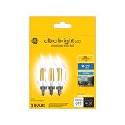 GE LED 100-Watt Ultra Bright Daylight Clear Decorative Light Bulbs, Small Base, 3-Pack