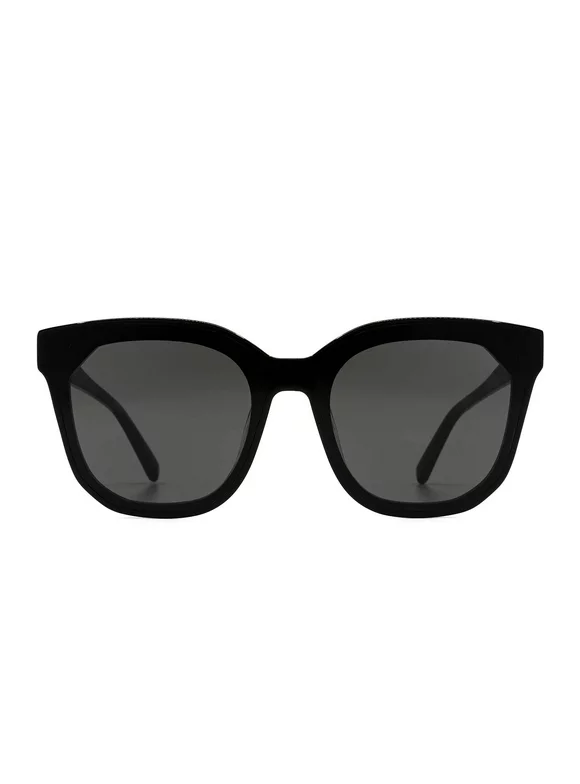 DIFF Gia oversized sunglasses for women 100% UVA/UVB, Black + Grey