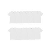 Yana Men's Super Value Pack White Crew T-Shirt Undershirts, 10 Pack